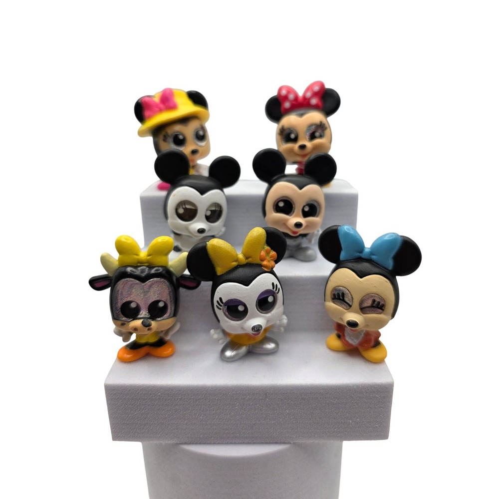 Disney Doorables Mickey Minnie Mouse Clarabelle Cow Mini Figures Lot of 7